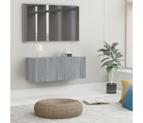 Mueble para TV madera de ingeniería gris Sonoma 80x30x30 cm