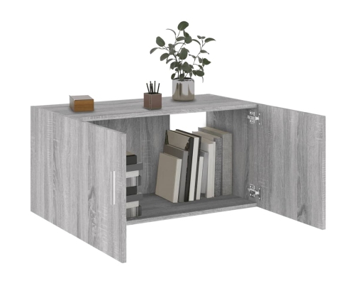 Armario de pared madera de ingeniería gris Sonoma 80x39x40 cm