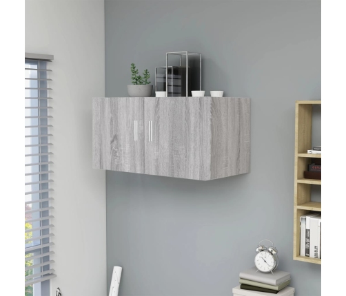 Armario de pared madera de ingeniería gris Sonoma 80x39x40 cm