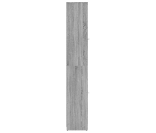 Armario de baño madera contrachapada gris Sonoma 30x30x183,5 cm