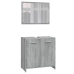 Set de muebles de baño madera contrachapada gris Sonoma