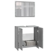 Set de muebles de baño madera contrachapada gris Sonoma