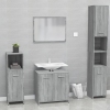 Set de muebles de baño madera contrachapada gris Sonoma