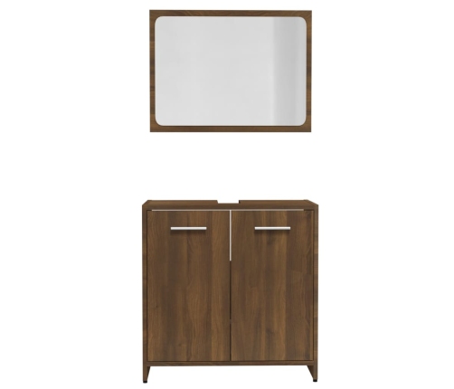 Set de muebles de baño madera contrachapada marrón roble