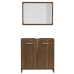 Set de muebles de baño madera contrachapada marrón roble