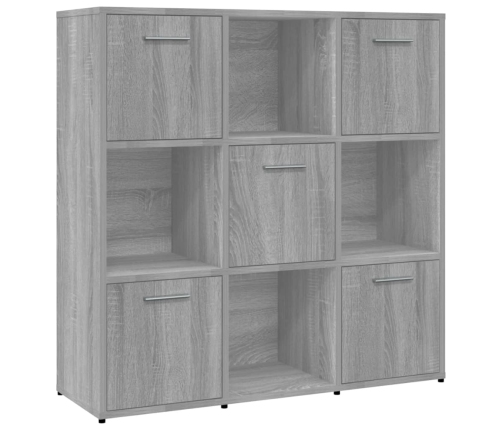 Estantería madera contrachapada gris sonoma 90x30x90cm