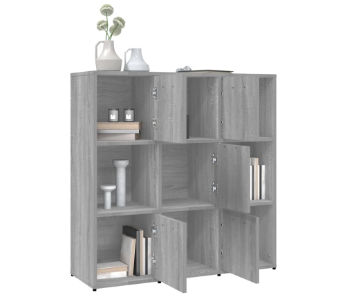 Estantería madera contrachapada gris sonoma 90x30x90cm