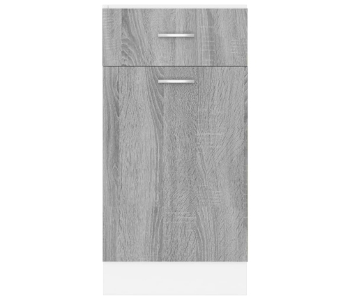 Armario bajo cocina madera ingeniería gris Sonoma 40x46x81,5 cm