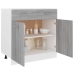 Armario inferior cocina contrachapada gris Sonoma 80x46x81,5 cm