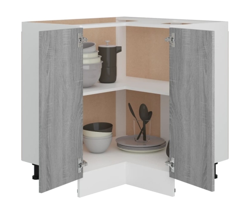 Armario cocina madera ingeniería gris Sonoma 75,5x75,5x81,5 cm