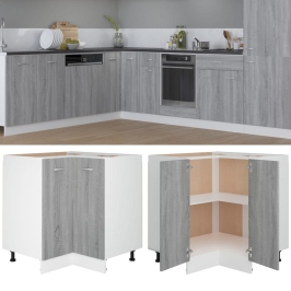 Armario cocina madera ingeniería gris Sonoma 75,5x75,5x81,5 cm