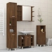 Armario de baño madera contrachapada roble marrón 30x30x95 cm