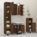 Armario de baño madera contrachapada roble marrón 30x30x95 cm