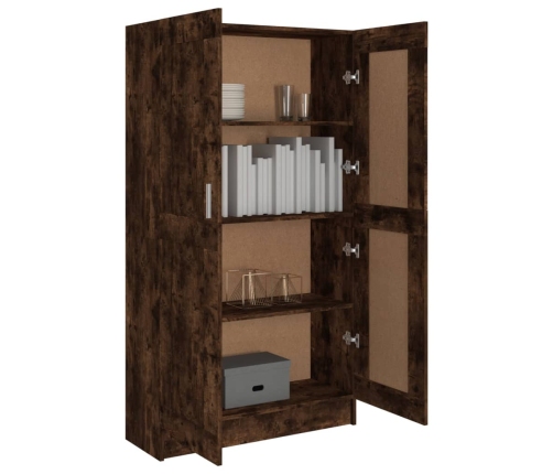 vidaXL Armario libros madera contrachapada roble humo 82,5x30,5x150 cm