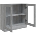 Vitrina de madera contrachapada gris sonoma 82,5x30,5x80 cm