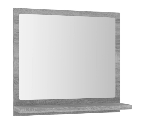 Espejo de baño madera contrachapada gris Sonoma 40x10,5x37 cm