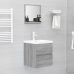 Espejo de baño madera contrachapada gris Sonoma 40x10,5x37 cm