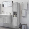 Armario de baño madera contrachapada gris Sonoma 30x30x130 cm