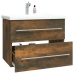 Mueble lavabo madera contrachapada roble ahumado 60x38,5x48 cm