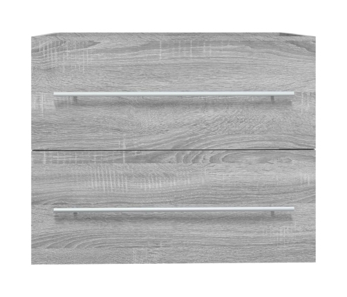 Mueble de lavabo madera contrachapada gris Sonoma 60x38,5x48 cm