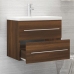 Mueble lavabo madera contrachapada roble marrón 60x38,5x48 cm