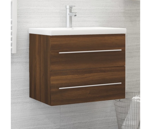 Mueble lavabo madera contrachapada roble marrón 60x38,5x48 cm