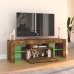 vidaXL Mueble de TV con luces LED roble ahumado 120x35x40 cm