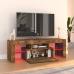 vidaXL Mueble de TV con luces LED roble ahumado 120x35x40 cm