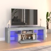 Mueble de TV con luces LED gris Sonoma 120x35x40 cm