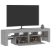 Mueble de TV con luces LED gris Sonoma 140x36,5x40 cm