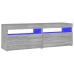 Mueble de TV con luces LED gris Sonoma 120x35x40 cm