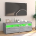 Mueble de TV con luces LED gris Sonoma 120x35x40 cm