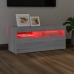 Mueble de TV con luces LED gris Sonoma 90x35x40 cm