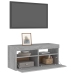 Mueble de TV con luces LED gris Sonoma 90x35x40 cm