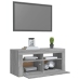 Mueble de TV con luces LED gris Sonoma 90x35x40 cm