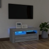 vidaXL Mueble de TV con luces LED gris Sonoma 90x35x40 cm