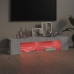 Mueble de TV con luces LED gris Sonoma 135x39x30 cm