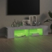 Mueble de TV con luces LED gris Sonoma 135x39x30 cm