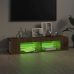 Mueble de TV con luces LED marrón roble 135x39x30 cm