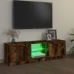 vidaXL Mueble de TV con luces LED roble ahumado 120x30x35,5 cm