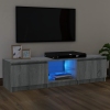 Mueble para TV con luces LED gris Sonoma 140x40x35,5 cm