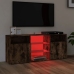 vidaXL Mueble de TV con luces LED roble ahumado 120x30x50 cm