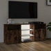 vidaXL Mueble de TV con luces LED roble ahumado 120x30x50 cm