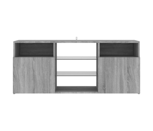 Mueble de TV con luces LED gris Sonoma 120x30x50 cm