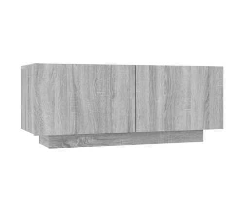 Mueble de TV madera contrachapada gris Sonoma 100x35x40 cm