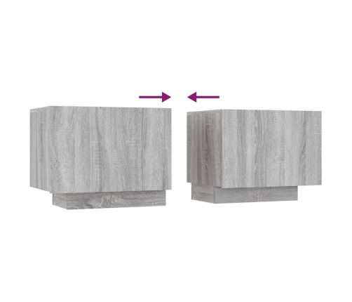 Mueble de TV madera contrachapada gris Sonoma 100x35x40 cm