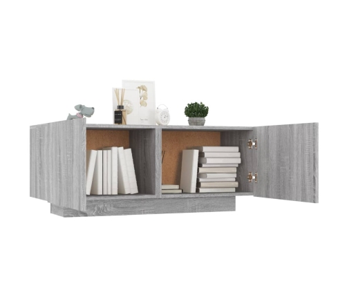 Mueble de TV madera contrachapada gris Sonoma 100x35x40 cm