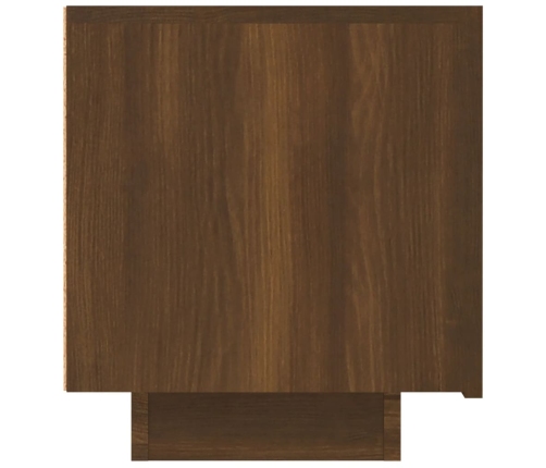 Mueble TV madera contrachapada color marrón roble 100x35x40 cm