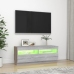 Mueble de TV con luces LED gris Sonoma 100x35x40 cm