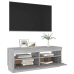 vidaXL Mueble de TV con luces LED gris Sonoma 100x35x40 cm